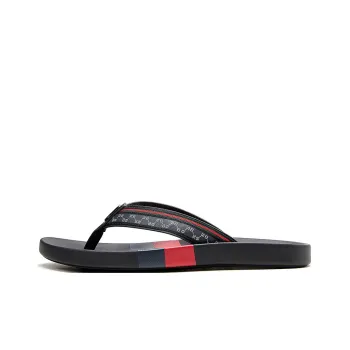 QIE Rubber Sole Flip Flops Men's Black