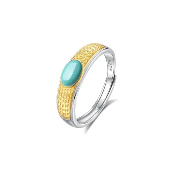 QIAOWUQIAONV Turquoise Rings Women's