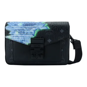 MCM Millie Visetos Leather Shoulder Bag Crossbody Bag Men's Black