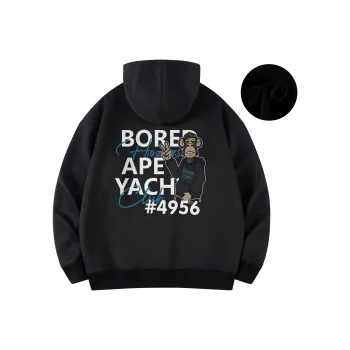 HOZZS x WULIAOYUAN LIANMINGKUAN Hooded Fleece Lined Hoodies & Sweatshirts Unisex