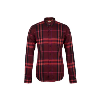Burberry Shirts Men Red