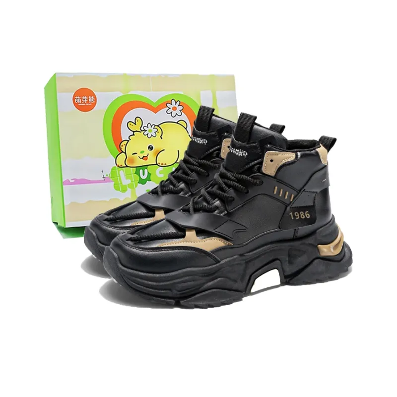 Budding Bear Slip Resistant, Abrasion Resistant, Lightweight, Height Increasing High Top Chunky Sneakers Men's-12