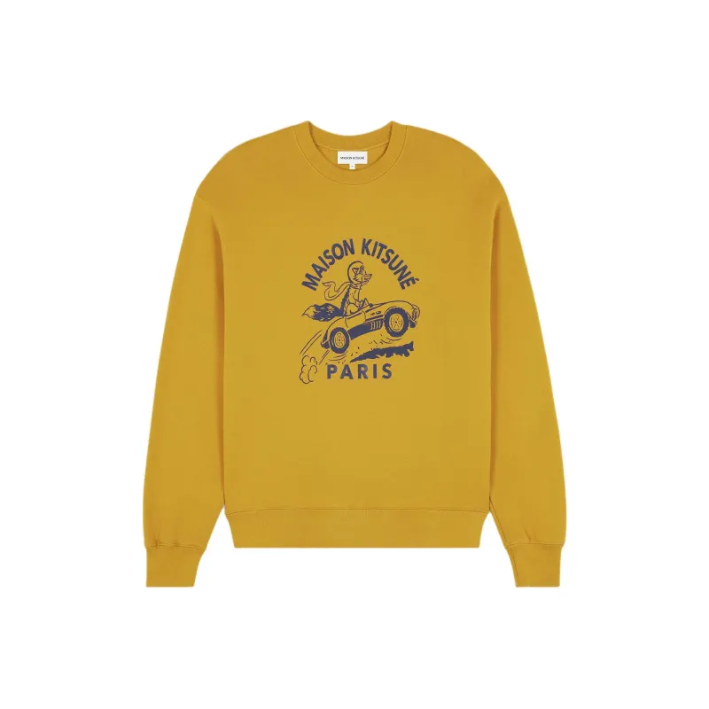 Maison Kitsune Racing Fox Cotton Sweatshirt-0