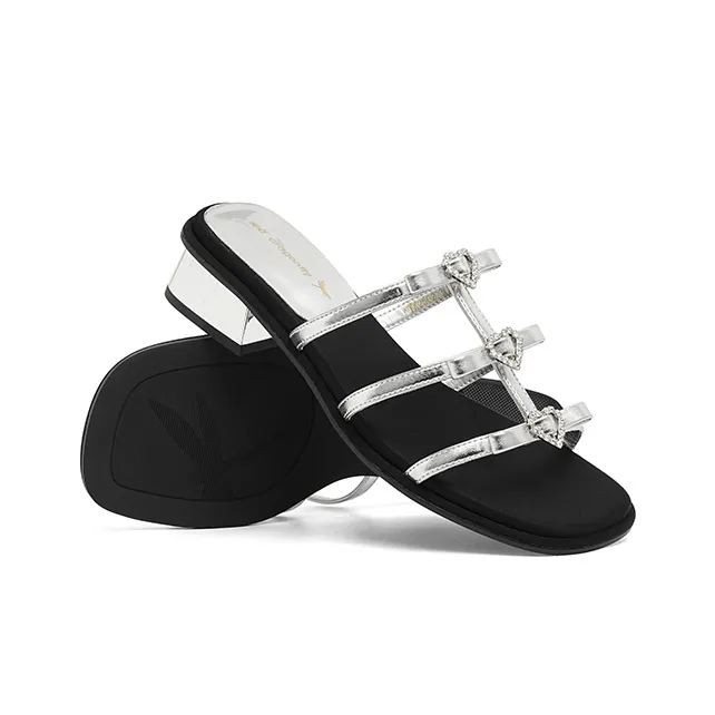RED DRAGONFLY Rhinestone Slip Resistant Abrasion Resistant Slide Slippers Women's-9