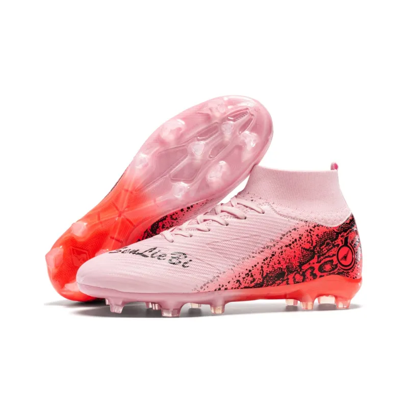 QIUTEXIONG SG Metal Long Studs Soft Ground Slip Resistant Coverage Soccer Shoes Unisex-5