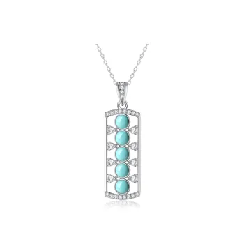 QIAOWUQIAONV Turquoise Necklaces Women's