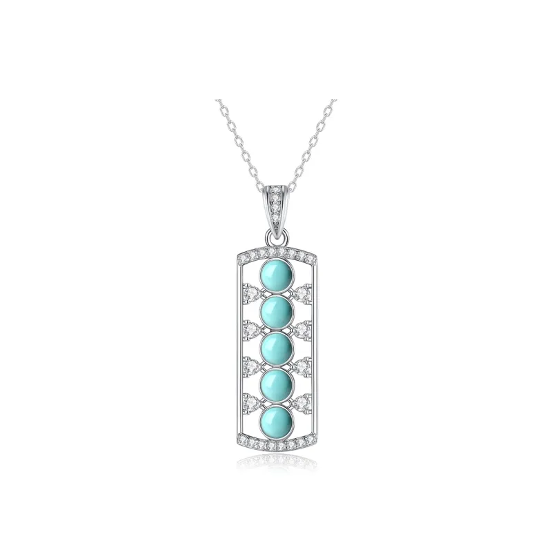 QIAOWUQIAONV Turquoise Necklaces Women's-0
