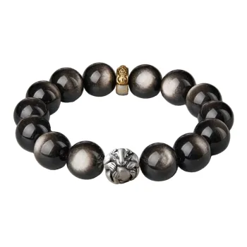 Moonstone Edge Obsidian Bracelets Unisex