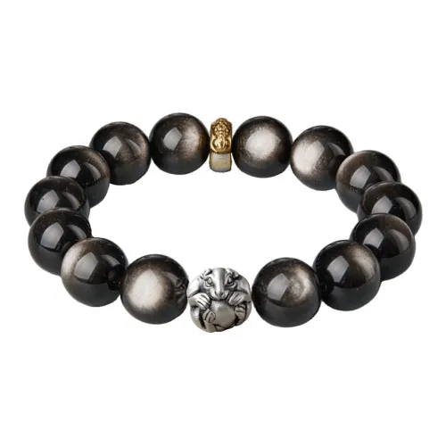 Moonstone Edge Obsidian Bracelets Unisex