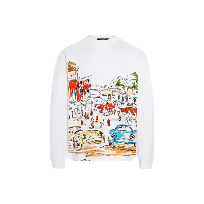 Jacquemus Capri Cars Print Long Sleeve T Shirt-0