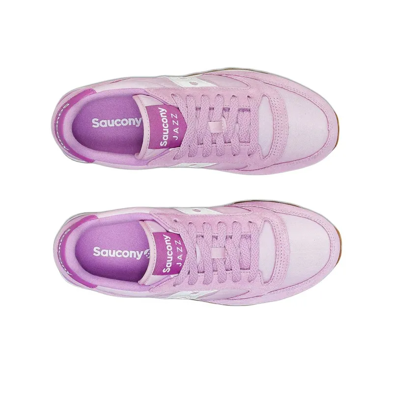 Saucony Jazz Original Anti Slip Wear Resistant Low Top Casual Shoes Women's Pink-3