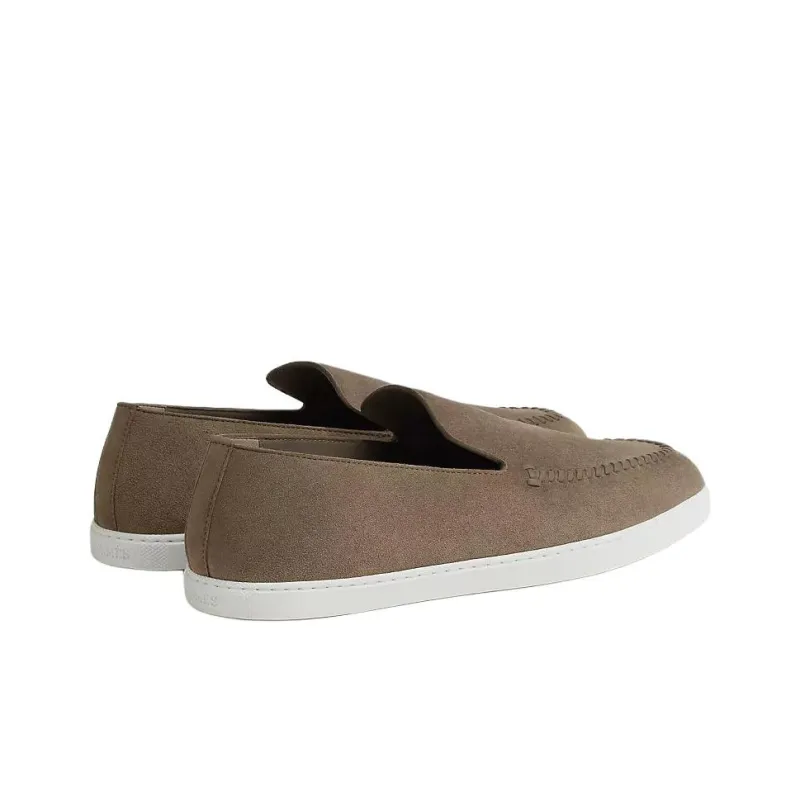 HERMES Julian Low Top Casual Shoes Men's Umber-2