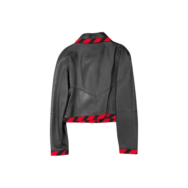 CHANEL Leather Jacket Women's Black-1