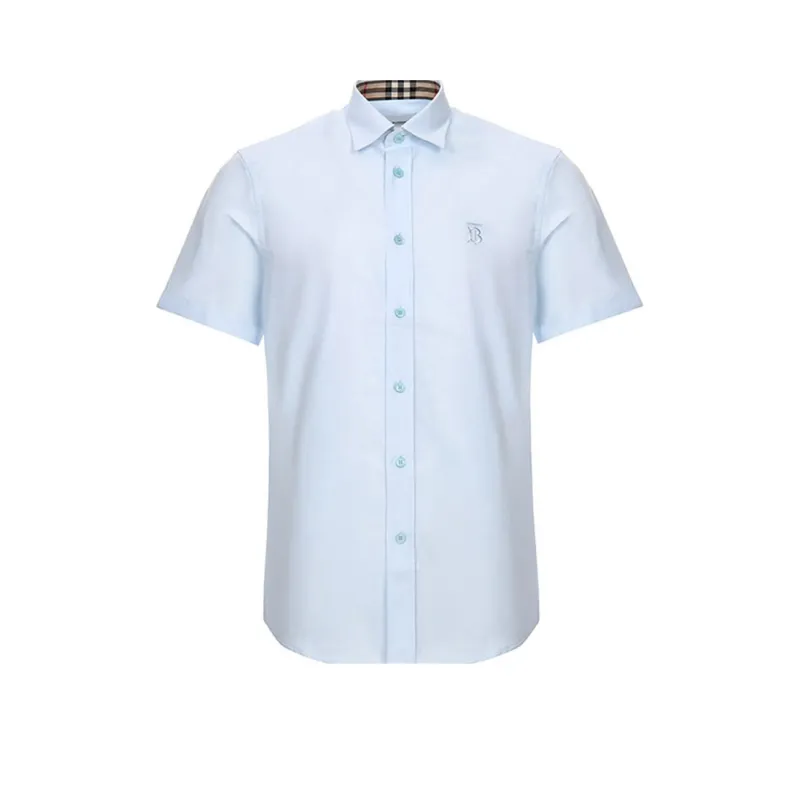Burberry Shirts Men Sky Blue-0