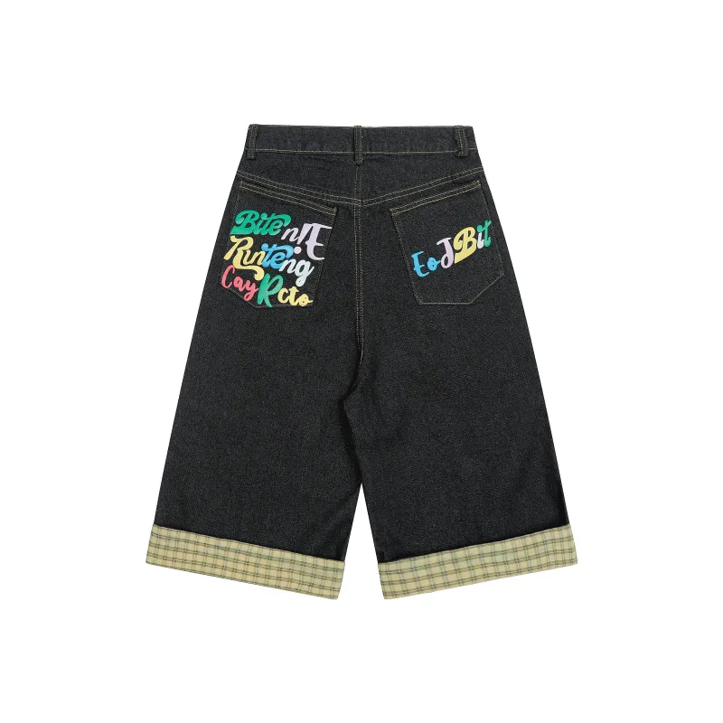 BEAR UNION Denim Shorts Unisex Black-1
