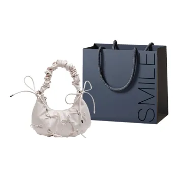 SWIMADE PU Shoulder Bag Women's Ecru/Silver/Black/Pink