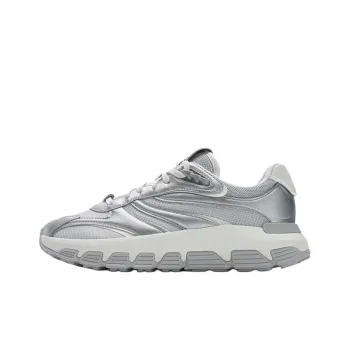 FILA RIBBON Anti Slip Wear Resistant Low Top Casual Shoes Women's Silver