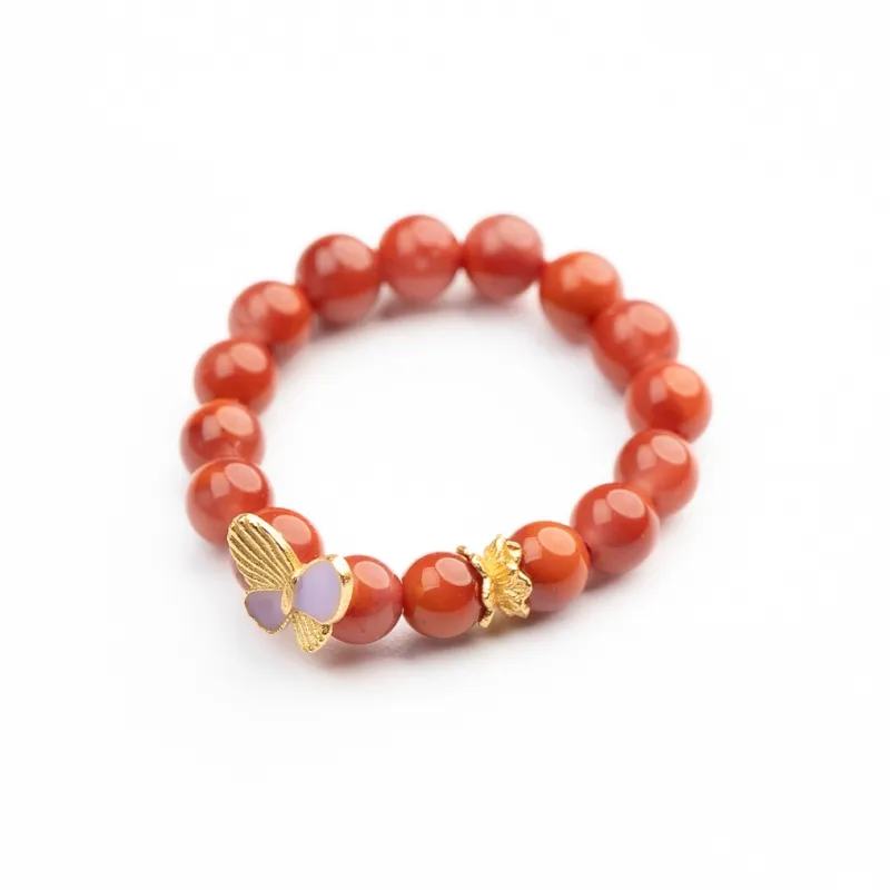 Xianyuan Southern Red Agate Rings Unisex-0