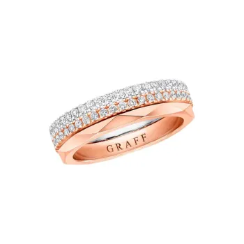 Graff White Diamond Rings Unisex Gold
