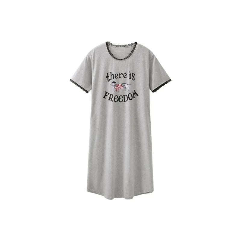 JINGYUN Nightgown Women's Bean Gray-0