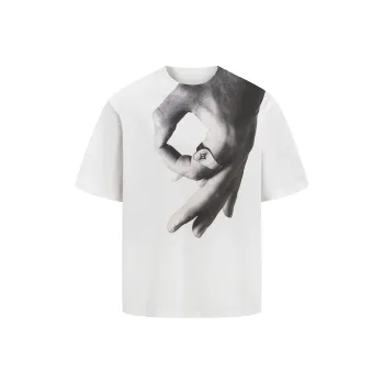 8FF Crew Neck Short Sleeved T Shirts Unisex Klimt White