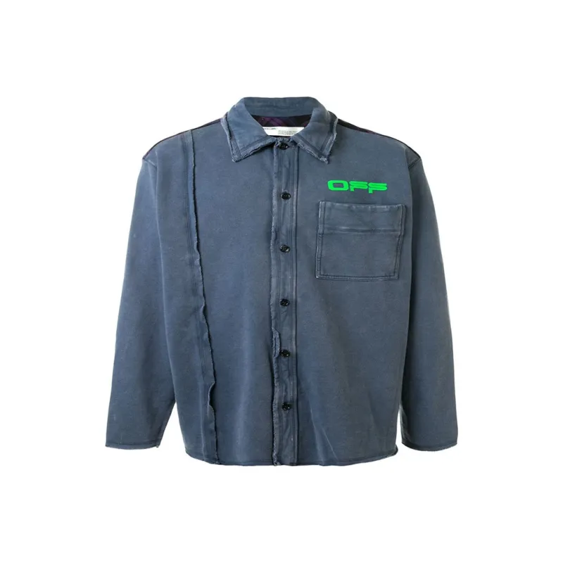 OFF WHITE SS20 Shirt Men's Denim Blue-0
