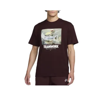 Nike T Shirts Men Burgundy