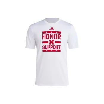 Adidas Free Shipping With AdiClub Nebraska Cornhuskers Pregame Tee
