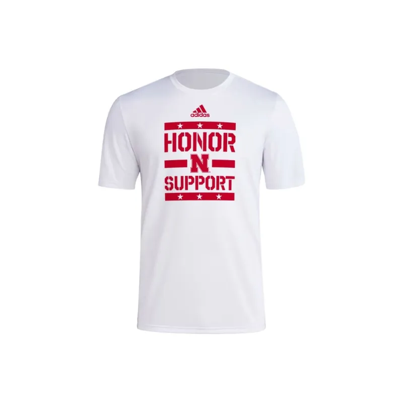 Adidas Free Shipping With AdiClub Nebraska Cornhuskers Pregame Tee-0