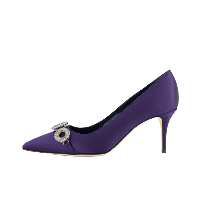 MANOLO BLAHNIK Isteralo Slim Heel High Heels 7cm Women's Purple-0