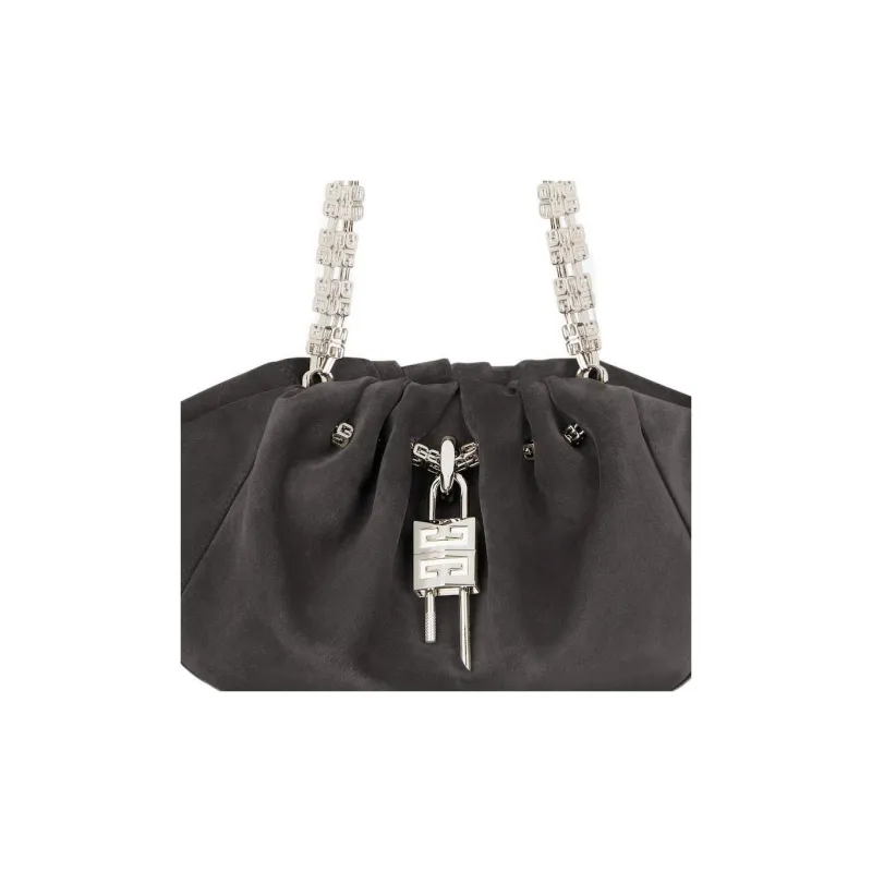 Givenchy Kenny Calfskin Handbag Shoulder Bag Women's Gray-3