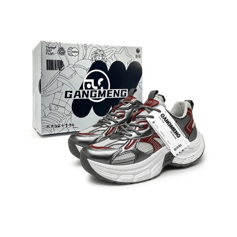 Hong Kong Meng Slip Resistant, Abrasion Resistant, Breathable Low Top Chunky Sneakers Men's-12