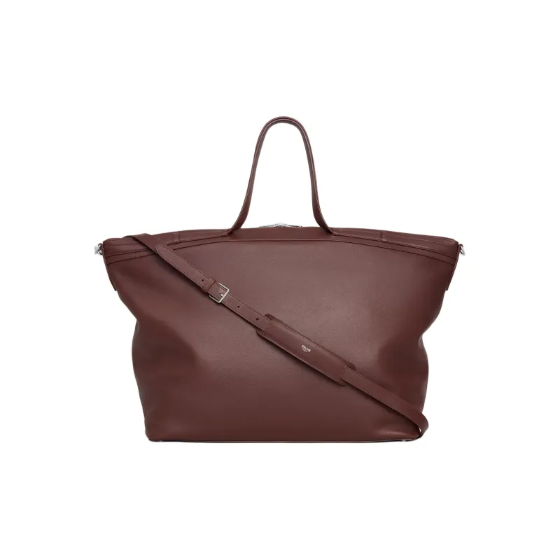 CELINE Soft Cow Leather Travel Bag Men's Chestnut-2