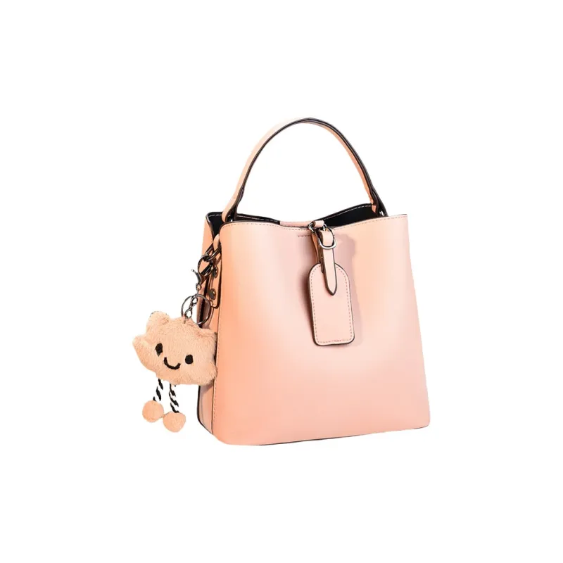 Three Ducklings PU Shoulder Bag, Crossbody Bag, Handbag Regular Women's Black/Khaki/Earth Yellow/Ecru/Pink/Brown-3