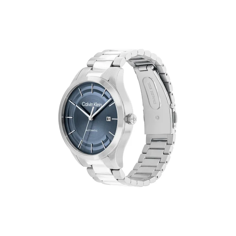CALVIN KLEIN Knight Wrist Watch Automatic Mechanical Movement Steel Strap 40mm Blue Dial Unisex-1