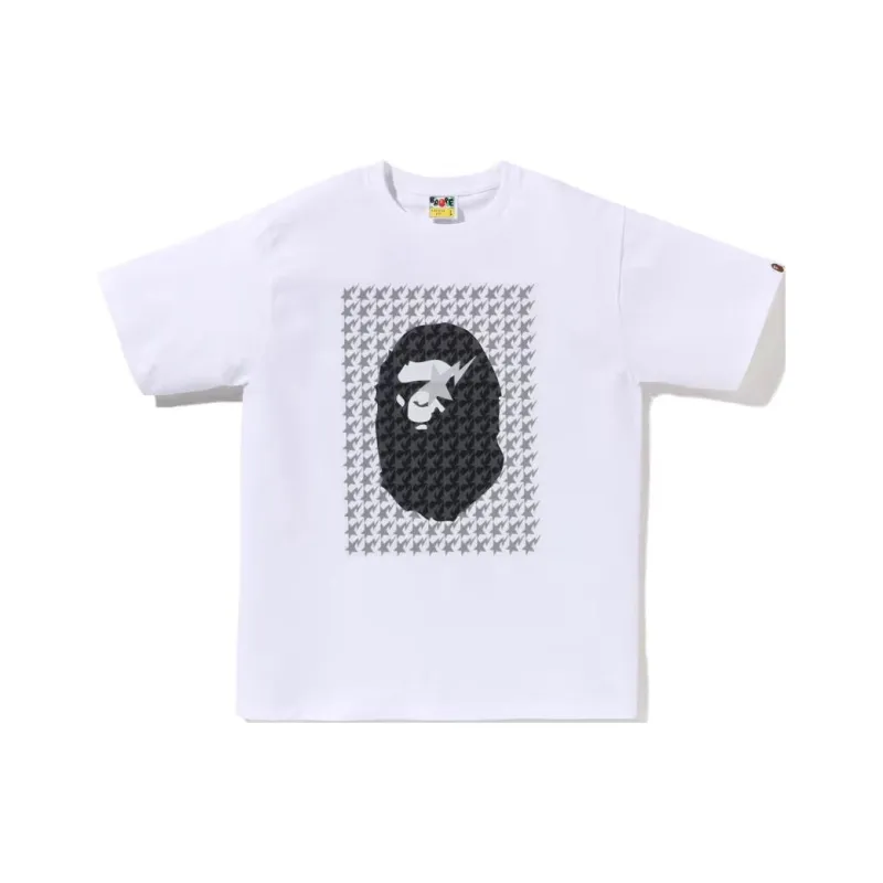 Bape Sta Houndstooth Ape Head Tee-3