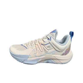 XTEP Anti Slip Wear Resistant Low Top Basketball Shoes Men's White Blue