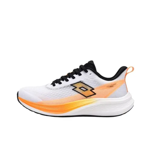LOTTO Anti Slip Wear Resistant Low Top Running Shoes Unisex White Orange