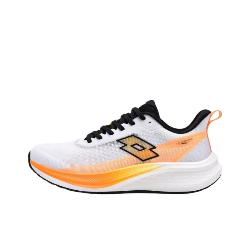 LOTTO Anti Slip Wear Resistant Low Top Running Shoes Unisex White Orange-0