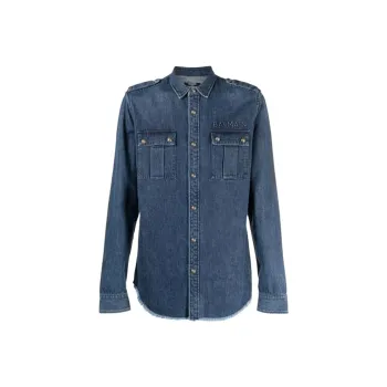 BALMAIN Shirts Men Blue