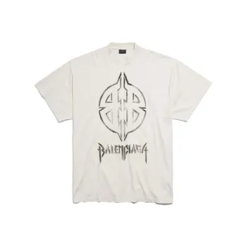 Balenciaga Bb Logo Printed Large Fit T Shirt