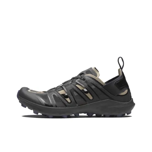 SALOMON Anti Slip Wear Resistant Low Top Running Shoes Men's Black