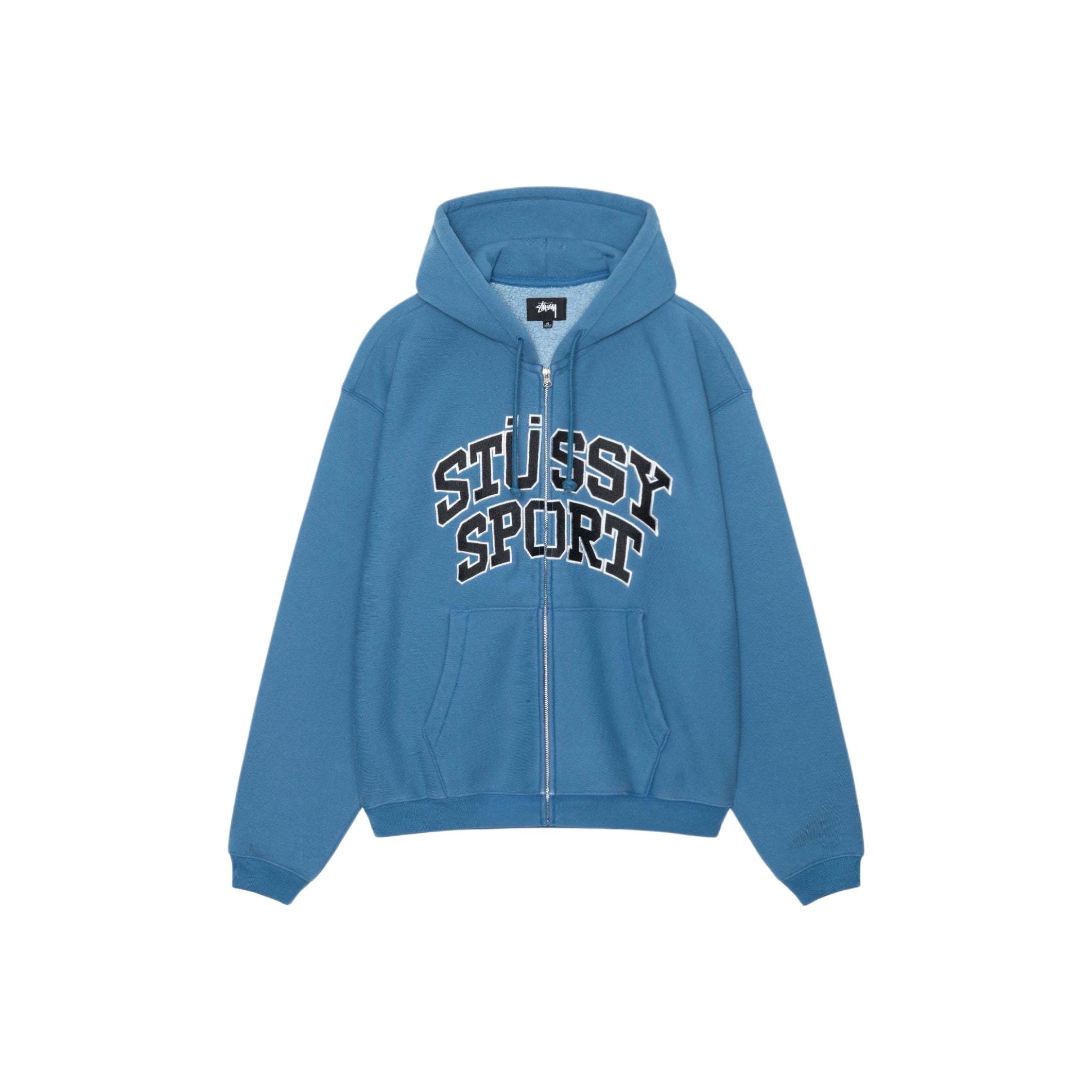 Stussy Sport Zip Hoodie Blue L - POIZON