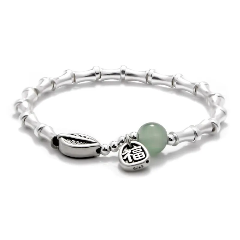 MEOBURLIY S925 Silver Bracelets Unisex-1