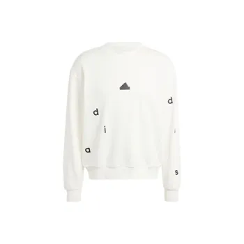 Adidas Embroidered Sweatshirt Sweatshirt Men's Jade White