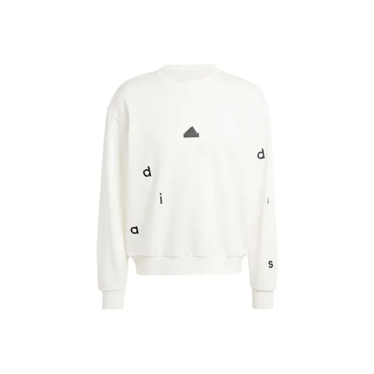 Adidas Embroidered Sweatshirt Sweatshirt Men's Jade White-0