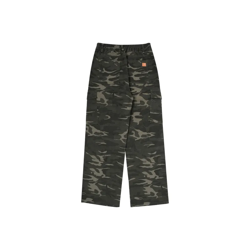 Jeep Casual Pants Unisex Camouflage Black-1