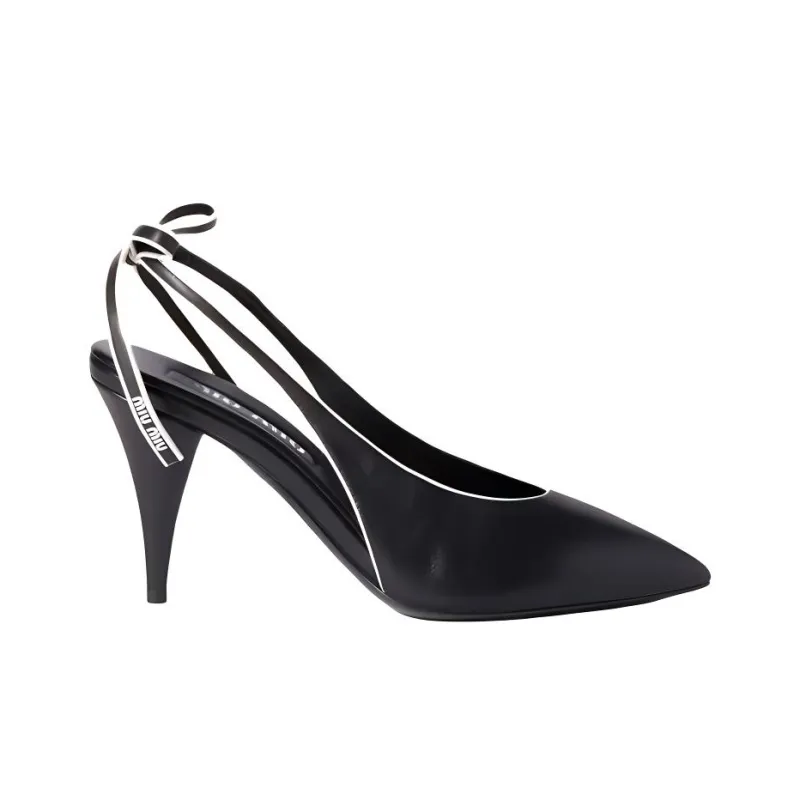 MIU MIU Cone Heel High Heels 8.5cm Women's Black-1