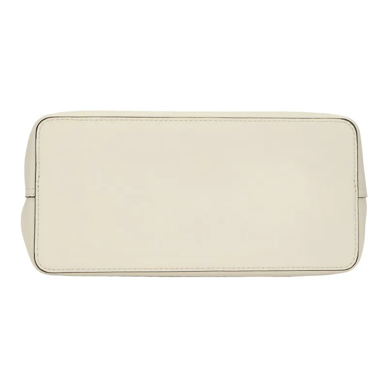 TORY BURCH Blake Litchi Grain Leather Tote Bag Shopping Bag Shoulder Bag Crossbody Bag Handbag Small Size Women's White-3