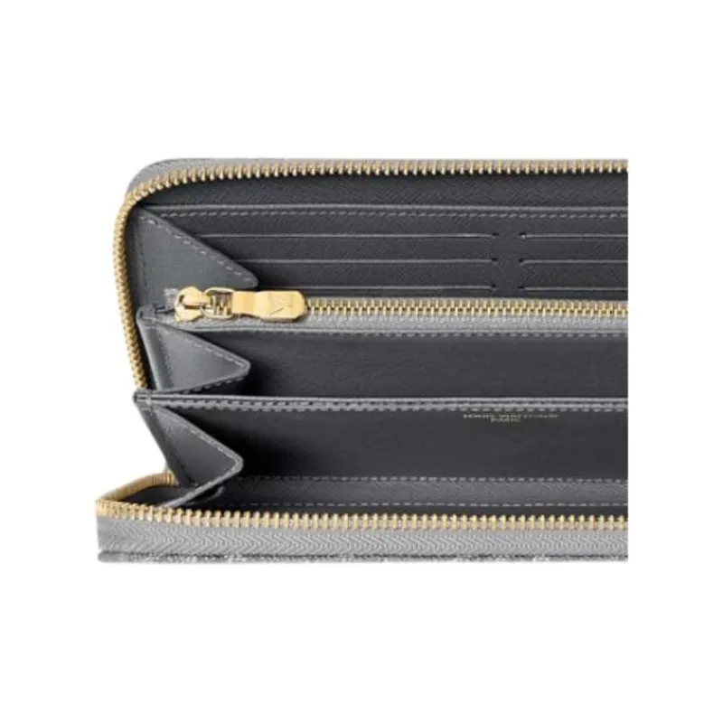 LOUIS VUITTON Zippy Denim Wallet Men's Washed Gray-4